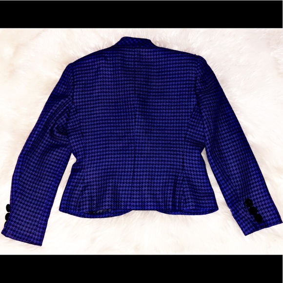 CHRISTIAN DIOR Vintage Purple Houndstooth Blazer - Picture 11 of 11